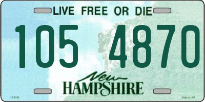 NH license plate 1054870
