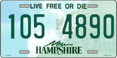 NH license plate 1054890