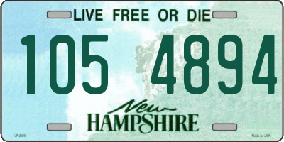NH license plate 1054894