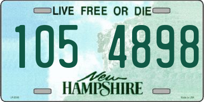 NH license plate 1054898
