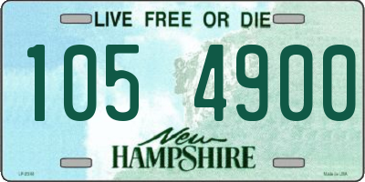 NH license plate 1054900