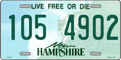 NH license plate 1054902