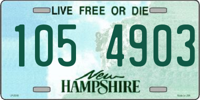 NH license plate 1054903