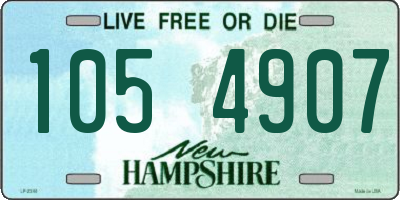 NH license plate 1054907