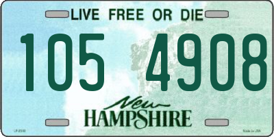 NH license plate 1054908