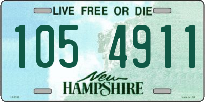 NH license plate 1054911
