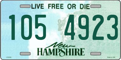 NH license plate 1054923