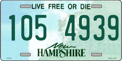 NH license plate 1054939