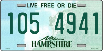NH license plate 1054941