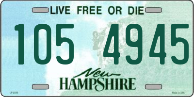 NH license plate 1054945