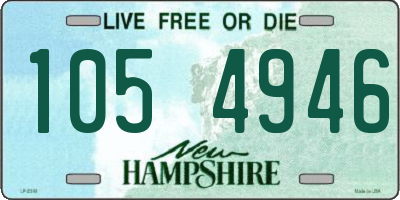 NH license plate 1054946