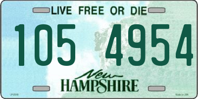 NH license plate 1054954