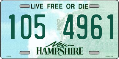 NH license plate 1054961