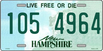 NH license plate 1054964