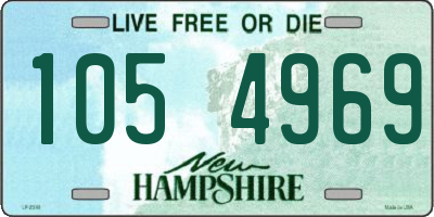 NH license plate 1054969
