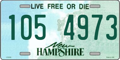 NH license plate 1054973