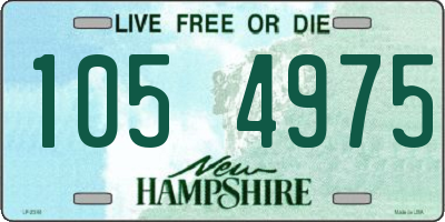NH license plate 1054975
