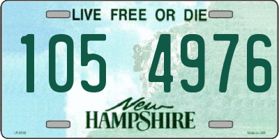 NH license plate 1054976