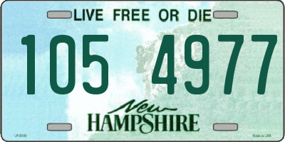 NH license plate 1054977