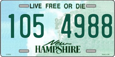 NH license plate 1054988