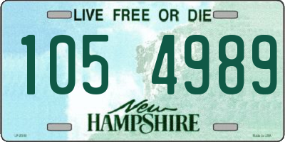 NH license plate 1054989