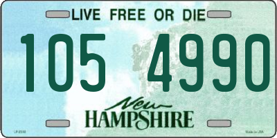 NH license plate 1054990