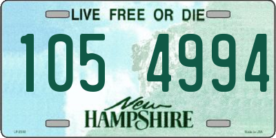 NH license plate 1054994
