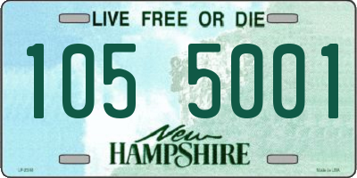 NH license plate 1055001
