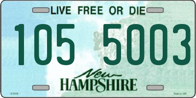 NH license plate 1055003