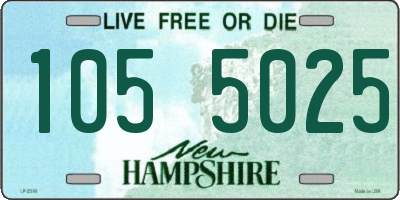 NH license plate 1055025