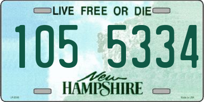 NH license plate 1055334