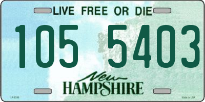 NH license plate 1055403