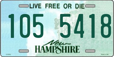 NH license plate 1055418