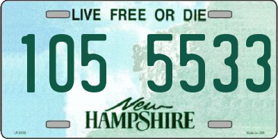 NH license plate 1055533