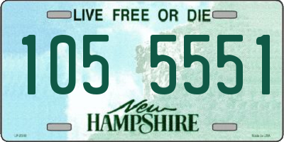 NH license plate 1055551