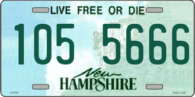 NH license plate 1055666