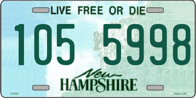 NH license plate 1055998