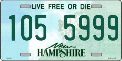 NH license plate 1055999