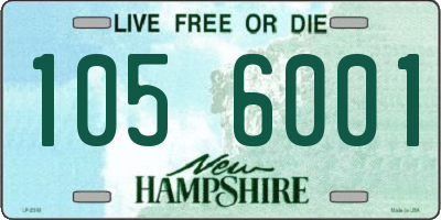 NH license plate 1056001