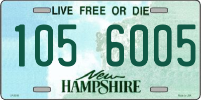 NH license plate 1056005