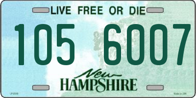NH license plate 1056007