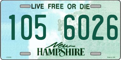 NH license plate 1056026
