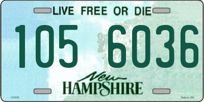 NH license plate 1056036