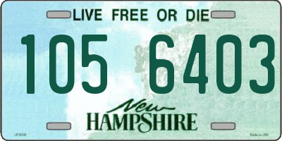 NH license plate 1056403