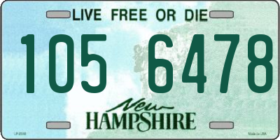 NH license plate 1056478