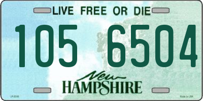NH license plate 1056504
