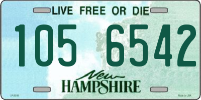 NH license plate 1056542