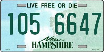 NH license plate 1056647