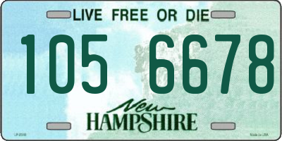 NH license plate 1056678