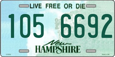 NH license plate 1056692